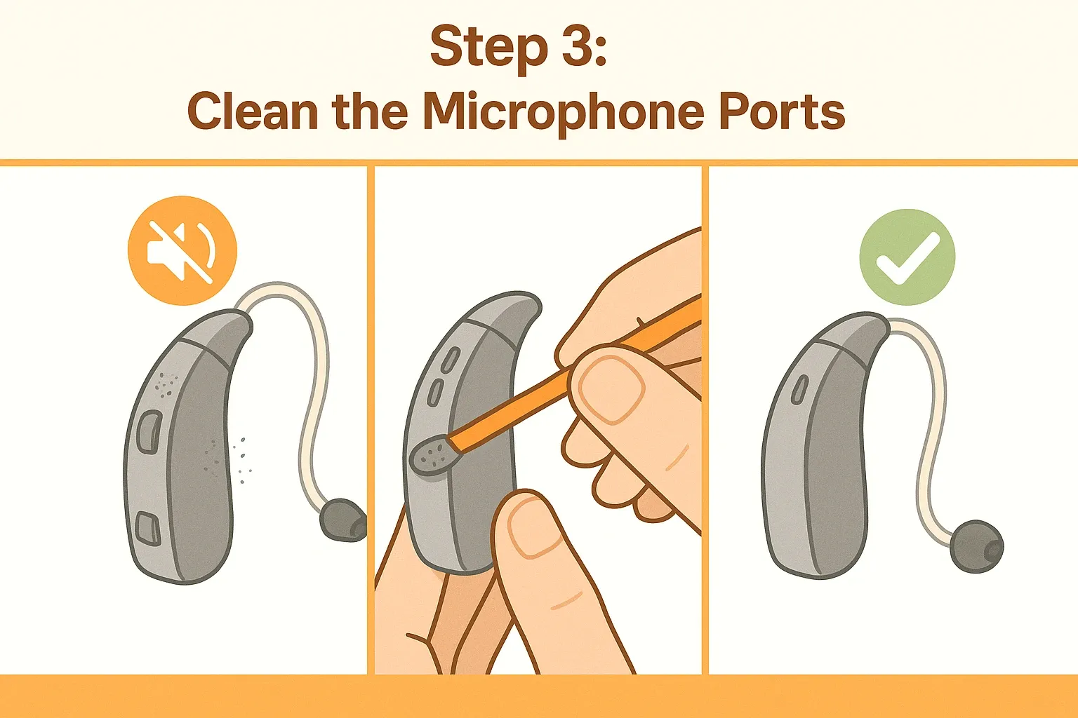 Step 3: Clean the Microphone Ports